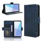 For Sony Xperia 10 VI 2024 Skin Feel Calf Texture Card Slots Leather Phone Case(Blue) - 1