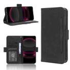 For Sharp Aquos R8 Pro Skin Feel Calf Texture Card Slots Leather Phone Case(Black) - 1