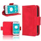 For Sharp Mamorino6 Skin Feel Calf Texture Card Slots Leather Phone Case(Red) - 1