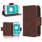 For Sharp Mamorino6 Skin Feel Calf Texture Card Slots Leather Phone Case(Brown) - 1