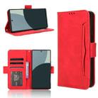 For Sharp Aquos R9 Skin Feel Calf Texture Card Slots Leather Phone Case(Red) - 1