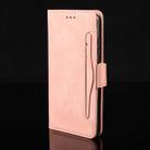 For Sharp Aquos wish4 Skin Feel Calf Texture Card Slots Leather Phone Case(Pink) - 2