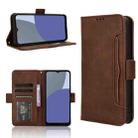 For Sharp Aquos wish4 Skin Feel Calf Texture Card Slots Leather Phone Case(Brown) - 1