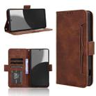 For Sharp Aquos R9 Pro Skin Feel Calf Texture Card Slots Leather Phone Case(Brown) - 1