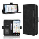 For Sharp Basio Active3 Skin Feel Calf Texture Card Slots Leather Phone Case(Black) - 1