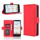 For Sharp Basio Active3 Skin Feel Calf Texture Card Slots Leather Phone Case(Red) - 1