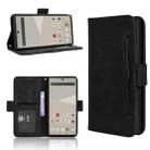 For Sharp Aquos R10 Skin Feel Calf Texture Card Slots Leather Phone Case(Black) - 1