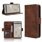 For Sharp Aquos R10 Skin Feel Calf Texture Card Slots Leather Phone Case(Brown) - 1