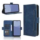For Sharp Aquos wish5 Skin Feel Calf Texture Card Slots Leather Phone Case(Blue) - 1