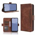 For Sharp Aquos wish5 Skin Feel Calf Texture Card Slots Leather Phone Case(Brown) - 1