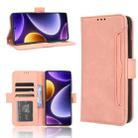 For Xiaomi Poco F5 5G Skin Feel Calf Texture Card Slots Leather Phone Case(Pink) - 1