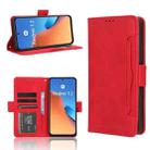 For Xiaomi Redmi 12 4G Skin Feel Calf Texture Card Slots Leather Phone Case(Red) - 1