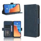 For Xiaomi Redmi 12 4G Skin Feel Calf Texture Card Slots Leather Phone Case(Blue) - 1