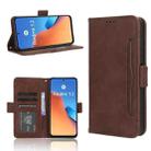 For Xiaomi Redmi 12 4G Skin Feel Calf Texture Card Slots Leather Phone Case(Brown) - 1