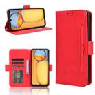 For Xiaomi Redmi 13C 4G / Poco C65 4G Skin Feel Calf Texture Card Slots Leather Phone Case(Red) - 1