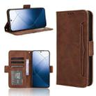 For Xiaomi 14 Skin Feel Calf Texture Card Slots Leather Phone Case(Brown) - 1