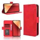 For Xiaomi Redmi Note 13 Pro 4G Global Skin Feel Calf Texture Card Slots Leather Phone Case(Red) - 1
