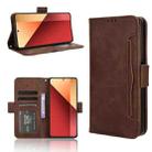 For Xiaomi Redmi Note 13 Pro 4G Global Skin Feel Calf Texture Card Slots Leather Phone Case(Brown) - 1