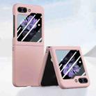 For Samsung Galaxy Z Flip5 Fuel Injection Integrated PC Skin Feel Phone Case(Pink) - 1