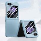 For Samsung Galaxy Z Flip5 Fuel Injection Integrated PC Skin Feel Phone Case(Sky Blue) - 1