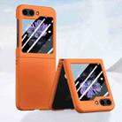 For Samsung Galaxy Z Flip5 Fuel Injection Integrated PC Skin Feel Phone Case(Flaming Orange) - 1