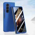 For Samsung Galaxy Z Fold6 Fuel Injection Integrated PC Skin Feel Phone Case(Blue) - 1