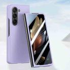 For Samsung Galaxy Z Fold6 Fuel Injection Integrated PC Skin Feel Phone Case(Purple) - 1