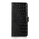 For OPPO A1 5G Crocodile Top Layer Cowhide Leather Phone Case(Black) - 2
