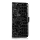 For OPPO Find X7 Crocodile Top Layer Cowhide Leather Phone Case(Black) - 3