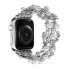 Four-leaf Bead Metal Watch Band For Apple Watch 5 40mm(Silver) - 1