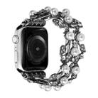 Four-leaf Bead Metal Watch Band For Apple Watch 2 42mm(Black) - 1