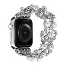 Four-leaf Bead Metal Watch Band For Apple Watch 42mm(Silver) - 1