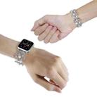 Four-leaf Bead Metal Watch Band For Apple Watch Series 10 42mm(Silver) - 3