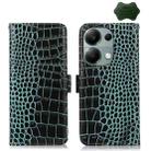 For Xiaomi Redmi Note 13 Pro 4G/Poco M6 Pro Crocodile Top Layer Cowhide Leather Phone Case(Green) - 1