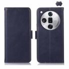 For OPPO Find X7 Crazy Horse Top Layer Cowhide Leather Phone Case(Blue) - 1