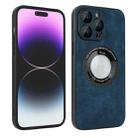 For iPhone 13 Pro Skin Feel Leather MagSafe Magnetic Phone Case(Blue) - 1