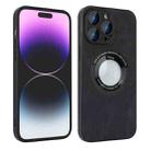 For iPhone 11 Pro Max Skin Feel Leather MagSafe Magnetic Phone Case(Black) - 1