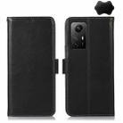 For Xiaomi Redmi Note 12S 4G Crazy Horse Top Layer Cowhide Leather Phone Case(Black) - 1