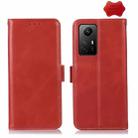 For Xiaomi Redmi Note 12S 4G Crazy Horse Top Layer Cowhide Leather Phone Case(Red) - 1