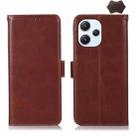 For Xiaomi Redmi 12 Crazy Horse Top Layer Cowhide Leather Phone Case(Brown) - 1