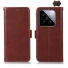 For Xiaomi 14 Pro Crazy Horse Top Layer Cowhide Leather Phone Case(Brown) - 1