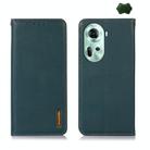 For OPPO Reno11 5G Global KHAZNEH Nappa Top Layer Cowhide Leather Phone Case(Green) - 1