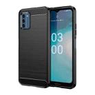 For Nokia C300 Brushed Texture Carbon Fiber TPU Phone Case(Black) - 1