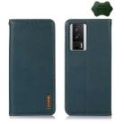 For Xiaomi Redmi K60 / K60 Pro / Poco F5 Pro KHAZNEH Nappa Top Layer Cowhide Leather Phone Case(Green) - 1