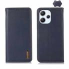 For Xiaomi Redmi 12 KHAZNEH Nappa Top Layer Cowhide Leather Phone Case(Blue) - 1