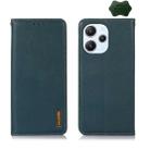 For Xiaomi Redmi 12 KHAZNEH Nappa Top Layer Cowhide Leather Phone Case(Green) - 1