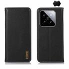 For Xiaomi 14 Pro KHAZNEH Nappa Top Layer Cowhide Leather Phone Case(Black) - 1