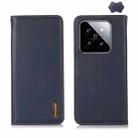 For Xiaomi 14 Pro KHAZNEH Nappa Top Layer Cowhide Leather Phone Case(Blue) - 1