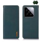 For Xiaomi 14 Pro KHAZNEH Nappa Top Layer Cowhide Leather Phone Case(Green) - 1