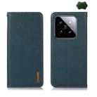 For Xiaomi 14 KHAZNEH Nappa Top Layer Cowhide Leather Phone Case(Green) - 1